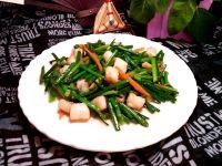 贝丁炒韭菜苔的做法步骤8