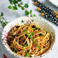 豆豉酱拌金针菇