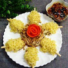 鸡丝棒棒凉面#小虾创意料理#