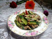 青瓜炒牛肉的做法步骤6